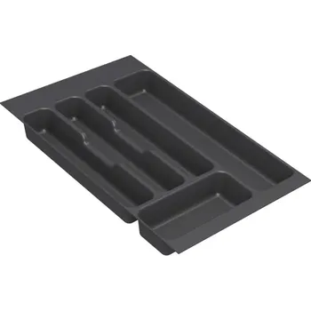 Příborník do zásuvky ADEO ADEO Vložka / příborník do 40cm šuplíku - CUTLERY šedý plast 30 x 46 cm antracit