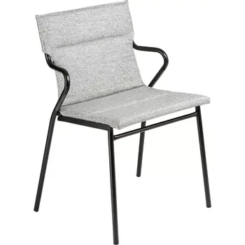 Venkovní jídelní židle s područkami ANCÔNE Tundra šedá Granit