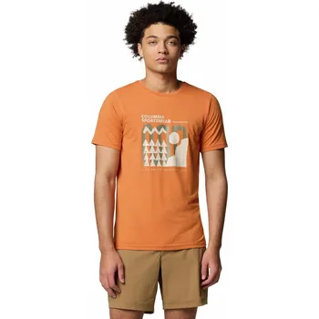 Pánská móda Columbia Sun Trek™ Short Sleeve Graphic Tee M 1931172851 - tuscan heather/explore out M