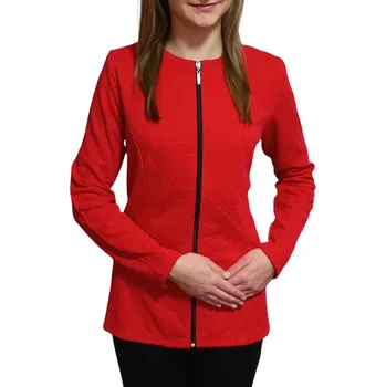 Dámské sako Sako Sabatti červené s vyráženým vzorem Velikosti Sabatti: 44