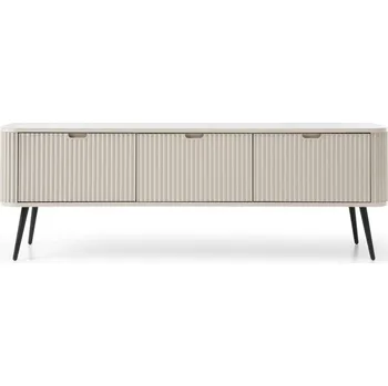 Televizní stolek Intesi TV skříňka Seda béžová/ nohy černé