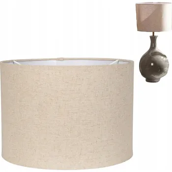 Stínidlo STÍNIDLO NA ŽÁROVKU BÉŽOVÉ 30 cm pro stojací/závěsnou lampu, lněné, boho styl