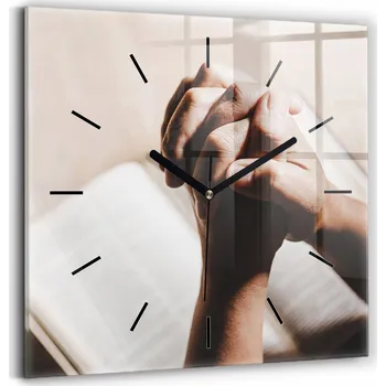 Hodiny Nástěnné hodiny SacroArte béžové 30 cm