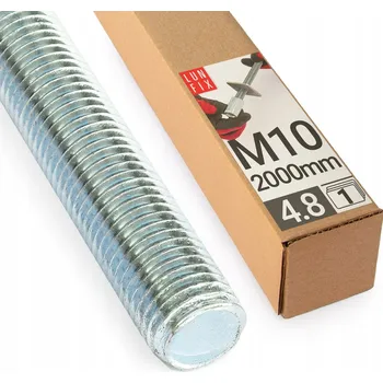 Závitová tyč Závitová tyč M10, šroubová tyč 2m, pozinkovaná, třída 4.8 DIN 976 1 Ks.