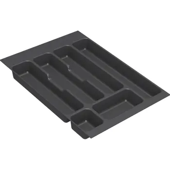 Příborník do zásuvky ADEO Vložka / příborník do 45cm šuplíku - CUTLERY šedý plast 35 x 46 cm