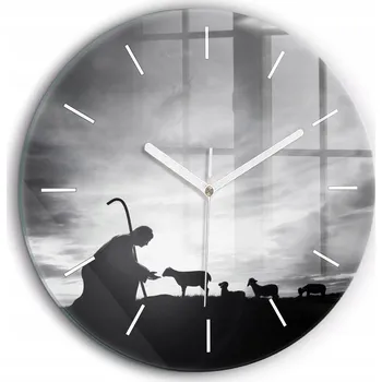 Hodiny Nástěnné hodiny SacroArte, odstíny šedé, 60 cm