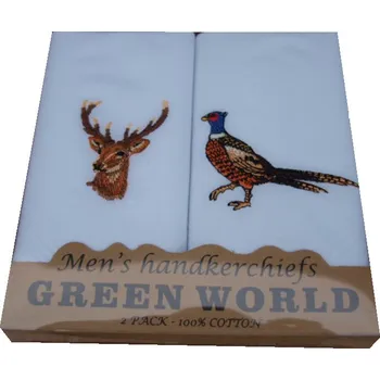 Látkový kapesník Mileta Myslivecké dárkové bavlněné kapesníky 2ks