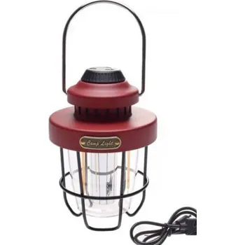 kempingová lampa Retro kempingová Lampa - červená