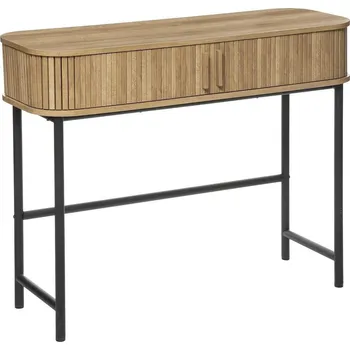 Konzolový stolek Loftová konzole Colva do předsíně s personalizovanými úchyty, moderní, dub a kov 100 cm