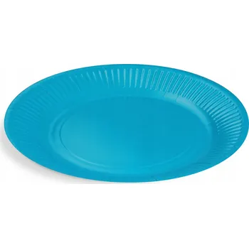Jednorázové nádobí Talířky na baby shower, narozeniny pro děti, papírové, modré, 23 cm, 10 ks