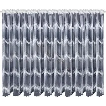 Záclona Bílá markýzová záclona s vyšívaným vzorem 400x150 cm, BEZ ŽEHLENÍ L105WB