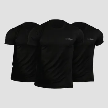 Pánské tričko Tričko TRN 3Pack Black - GymBeam Barva: černá, Velikost: M - 3pack