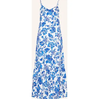 Dámské šaty Mrs & Hugs Dámské Šaty S Volánky, bílá / modrá, 40