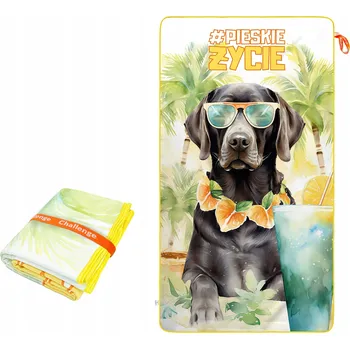 Ručník RUČNÍK Z MIKROVLÁKNA 80x150 cm CHALLENGE KOUPELNOVÝ LABRADOR