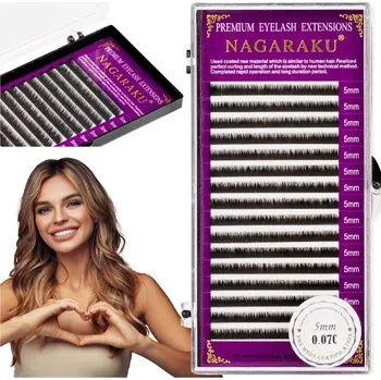 Umělé řasy Řasy NAGARAKU Mink C 0.07 5mm 16 proužků