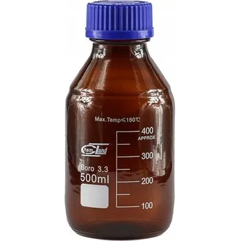 Láhev Láhev s modrým víčkem 500 ml oranžová