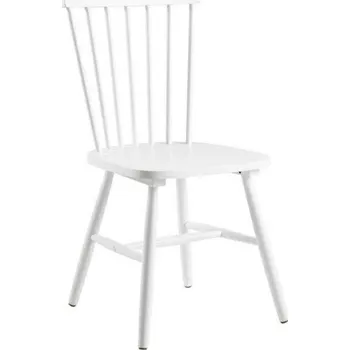Jídelní židle Bílá jídelní židle Riano z masivu do kuchyně a obýváku, moderní minimalistický styl Actona