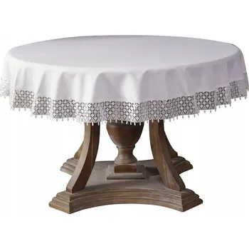 ubrus Ubrus kulatý elegantní s krajkou 160 cm 053 krémový