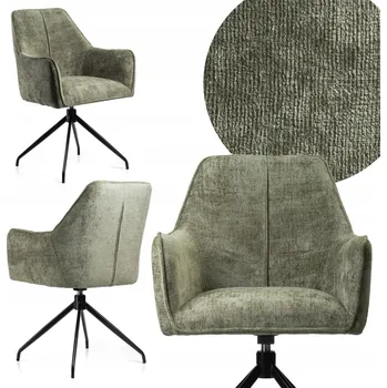 Křeslo Židle HowHomely látka zelená 1 ks