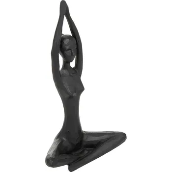 Sada 3 moderních dekoračních sošek Yoga Atmosphera černé do obýváku nebo jako dárek