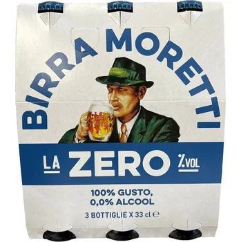 Pivo Moretti Zero nealkoholické pivo (3×0,33 l)