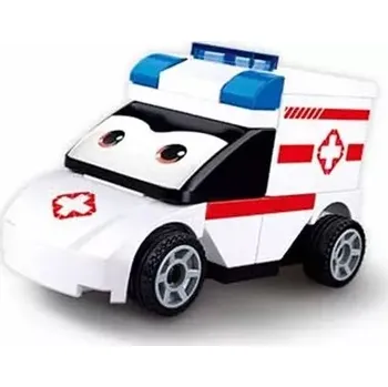 Stavebnice Sluban Sluban Power Bricks M38-B1072H Natahovací autíčko s očima Sanitka