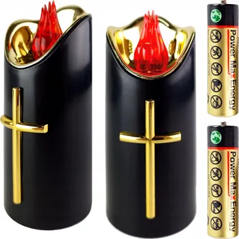 Svíčka VELKÁ LED SVÍČKA NA BATERIE NÁHRADA DO HŘBITOVNÍCH SVÍČEK 12,5 cm DO LAMPIONU HŘBITOVNÍ SVÍČKA NÁHRADNÍ NÁPLŇ