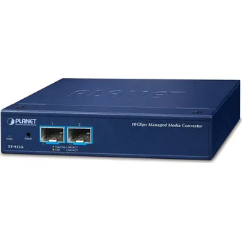 Switch Planet XT-915A průmyslový konvertor, 2x 10G/1G Base-X SFP+, 0~50°C, DIN, SNMP