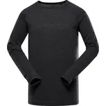 Alpine Pro MEREN ČERNÁ PÁNSKÉ TRIKO Z MERINO VLNY L-G