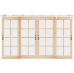 Sada příslušenství pro posuvné dveře 366 cm nerez ocel stříbrná 3295769