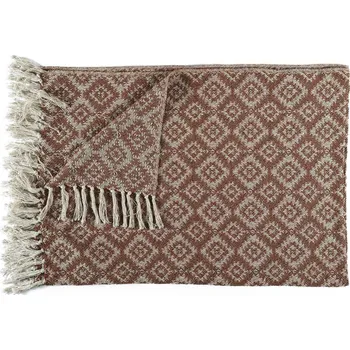 Přehoz na lůžko Moderní bavlněný přehoz Vanir terakota 120x150 cm na postel do ložnice Intesi