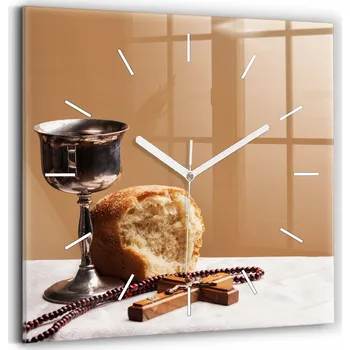 Hodiny Nástěnné hodiny SacroArte, odstíny hnědé, 30 cm