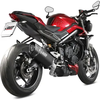 Výfuk pro motocykl Kompletní výfuk MIVV Triumph Street Triple 765 R, RS (23-24) SR-1 titan, černý