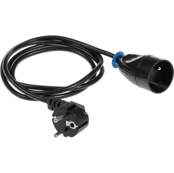 Napájecí kabel PLAST-ROL prodlužovací kabel jednoduchý s jednou zásuvkou 3x1,0mm2 5m úhlová zástrčka
