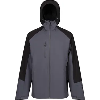 Pánská bunda REGATTA Pánská nepromokavá bunda s kontrastními detaily L ČERNÁ|ŠEDÁ