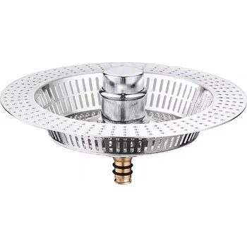 Cedník a síto Univerzální zátka do dřezu z nerezové oceli s filtrem, sítko, Pop-Up odtok