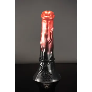 Dildo Twisted Beast Orobas Demon Blood (Ombre) Small, prémiové silikonové dildo 20 x 2,9–5,5 cm