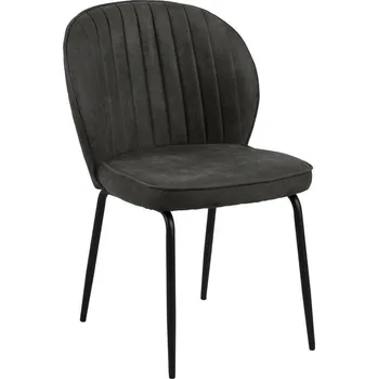 Jídelní židle Čalouněná jídelní židle Patricia Actona antracitová moderní na černých nohách