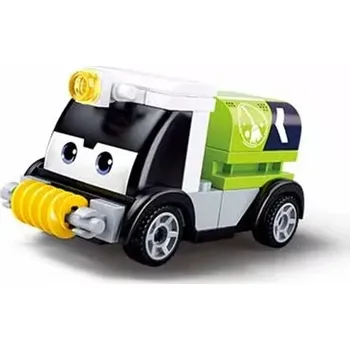 Stavebnice Sluban Sluban Power Bricks M38-B1072D Natahovací autíčko s očima Zelená cisterna