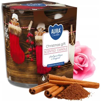 Svíčka Parafínová vonná svíčka Vánoční dárek Aura 1 ks