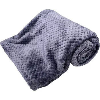 deka Mikroflanelová deka 150 x 200 cm, 220 GSM, Antracit Jacquard