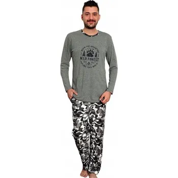 Pánské pyžamo Royalfashion pánské pyžamo s dlouhým rukávem, velikost XL