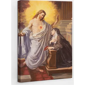Obraz Výtisk Obraz na plátně Canvas jako Dárek Zjevení Srdce Ježíšova sv. Terezii