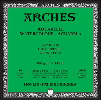 Blok Arches Cold Pressed, 300 g/m2 - 20 x 20 cm