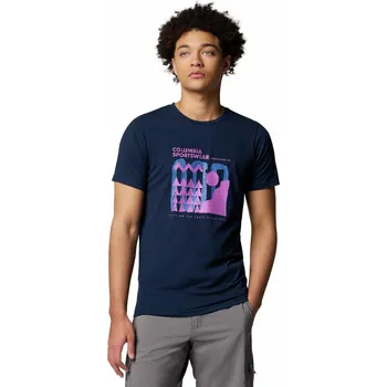 Pánské oblečení Columbia Sun Trek Short Sleeve Graphic Tee M 1931172473 - collegiate navy/explore outdoors L