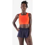 KIPRUN Dámský běžecký crop top 900 Light Méline Rollin L ORANŽOVÁ|ČERVENÁ