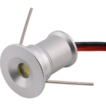 LED-15 mini podhledové svítidlo 1W, stříbrné Teplá bílá 120°