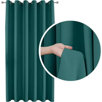 Obraz Zatemňovací závěs 90% SILNÝ na kroužcích PRŮCHODKÁCH TYRKYSOVÝ 140x250