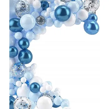 Balónek BALÓNKY oblouk girlanda MODRÉ STŘÍBRNÉ 120 ks