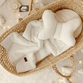 Povlečení Povlečení do kočárku pro Gondoli Sada 3v1 Mušelín A'la Len Bavlna 100% krémová